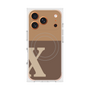 プレミアムスクエアケース with MagSafe［ オリジナル - initial two tone - X brown ］