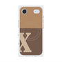 プレミアムスクエアケース with MagSafe［ オリジナル - initial two tone - X brown ］