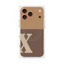 プレミアムスクエアケース with MagSafe［ オリジナル - initial two tone - X brown ］