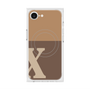 プレミアムスクエアケース with MagSafe［ オリジナル - initial two tone - X brown ］