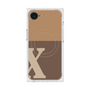 プレミアムスクエアケース with MagSafe［ オリジナル - initial two tone - X brown ］