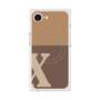 プレミアムスクエアケース with MagSafe［ オリジナル - initial two tone - X brown ］
