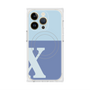 プレミアムスクエアケース with MagSafe［ オリジナル - initial two tone - X blue ］