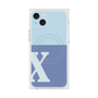 プレミアムスクエアケース with MagSafe［ オリジナル - initial two tone - X blue ］
