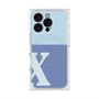 プレミアムスクエアケース with MagSafe［ オリジナル - initial two tone - X blue ］