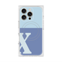 プレミアムスクエアケース with MagSafe［ オリジナル - initial two tone - X blue ］