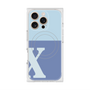 プレミアムスクエアケース with MagSafe［ オリジナル - initial two tone - X blue ］