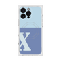 プレミアムスクエアケース with MagSafe［ オリジナル - initial two tone - X blue ］