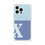 プレミアムスクエアケース with MagSafe［ オリジナル - initial two tone - X blue ］