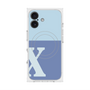 プレミアムスクエアケース with MagSafe［ オリジナル - initial two tone - X blue ］
