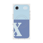 プレミアムスクエアケース with MagSafe［ オリジナル - initial two tone - X blue ］
