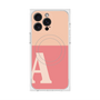 プレミアムスクエアケース with MagSafe［ オリジナル - initial two tone - A pink ］