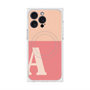 プレミアムスクエアケース with MagSafe［ オリジナル - initial two tone - A pink ］