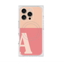 プレミアムスクエアケース with MagSafe［ オリジナル - initial two tone - A pink ］