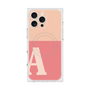 プレミアムスクエアケース with MagSafe［ オリジナル - initial two tone - A pink ］