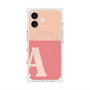 プレミアムスクエアケース with MagSafe［ オリジナル - initial two tone - A pink ］