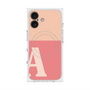 プレミアムスクエアケース with MagSafe［ オリジナル - initial two tone - A pink ］