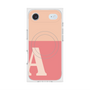 プレミアムスクエアケース with MagSafe［ オリジナル - initial two tone - A pink ］