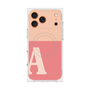 プレミアムスクエアケース with MagSafe［ オリジナル - initial two tone - A pink ］