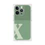 プレミアムスクエアケース with MagSafe［ オリジナル - initial two tone - X green ］