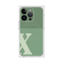 プレミアムスクエアケース with MagSafe［ オリジナル - initial two tone - X green ］