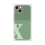 プレミアムスクエアケース with MagSafe［ オリジナル - initial two tone - X green ］