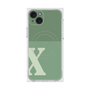 プレミアムスクエアケース with MagSafe［ オリジナル - initial two tone - X green ］