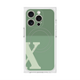 プレミアムスクエアケース with MagSafe［ オリジナル - initial two tone - X green ］