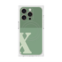 プレミアムスクエアケース with MagSafe［ オリジナル - initial two tone - X green ］