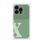 プレミアムスクエアケース with MagSafe［ オリジナル - initial two tone - X green ］