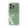 プレミアムスクエアケース with MagSafe［ オリジナル - initial two tone - X green ］