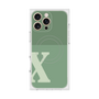 プレミアムスクエアケース with MagSafe［ オリジナル - initial two tone - X green ］