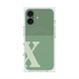 プレミアムスクエアケース with MagSafe［ オリジナル - initial two tone - X green ］