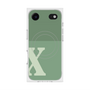 プレミアムスクエアケース with MagSafe［ オリジナル - initial two tone - X green ］