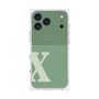 プレミアムスクエアケース with MagSafe［ オリジナル - initial two tone - X green ］