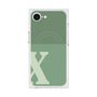プレミアムスクエアケース with MagSafe［ オリジナル - initial two tone - X green ］