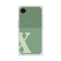 プレミアムスクエアケース with MagSafe［ オリジナル - initial two tone - X green ］