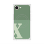 プレミアムスクエアケース with MagSafe［ オリジナル - initial two tone - X green ］