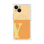プレミアムスクエアケース with MagSafe［ オリジナル - initial two tone - Y orange ］