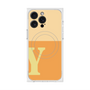 プレミアムスクエアケース with MagSafe［ オリジナル - initial two tone - Y orange ］