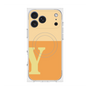 プレミアムスクエアケース with MagSafe［ オリジナル - initial two tone - Y orange ］