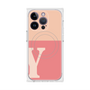プレミアムスクエアケース with MagSafe［ オリジナル - initial two tone - Y pink ］