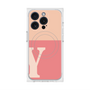 プレミアムスクエアケース with MagSafe［ オリジナル - initial two tone - Y pink ］