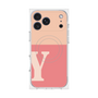 プレミアムスクエアケース with MagSafe［ オリジナル - initial two tone - Y pink ］