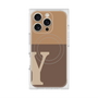 プレミアムスクエアケース with MagSafe［ オリジナル - initial two tone - Y brown ］