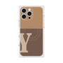 プレミアムスクエアケース with MagSafe［ オリジナル - initial two tone - Y brown ］