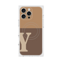 プレミアムスクエアケース with MagSafe［ オリジナル - initial two tone - Y brown ］