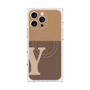 プレミアムスクエアケース with MagSafe［ オリジナル - initial two tone - Y brown ］