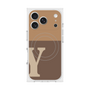 プレミアムスクエアケース with MagSafe［ オリジナル - initial two tone - Y brown ］