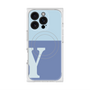 プレミアムスクエアケース with MagSafe［ オリジナル - initial two tone - Y blue ］